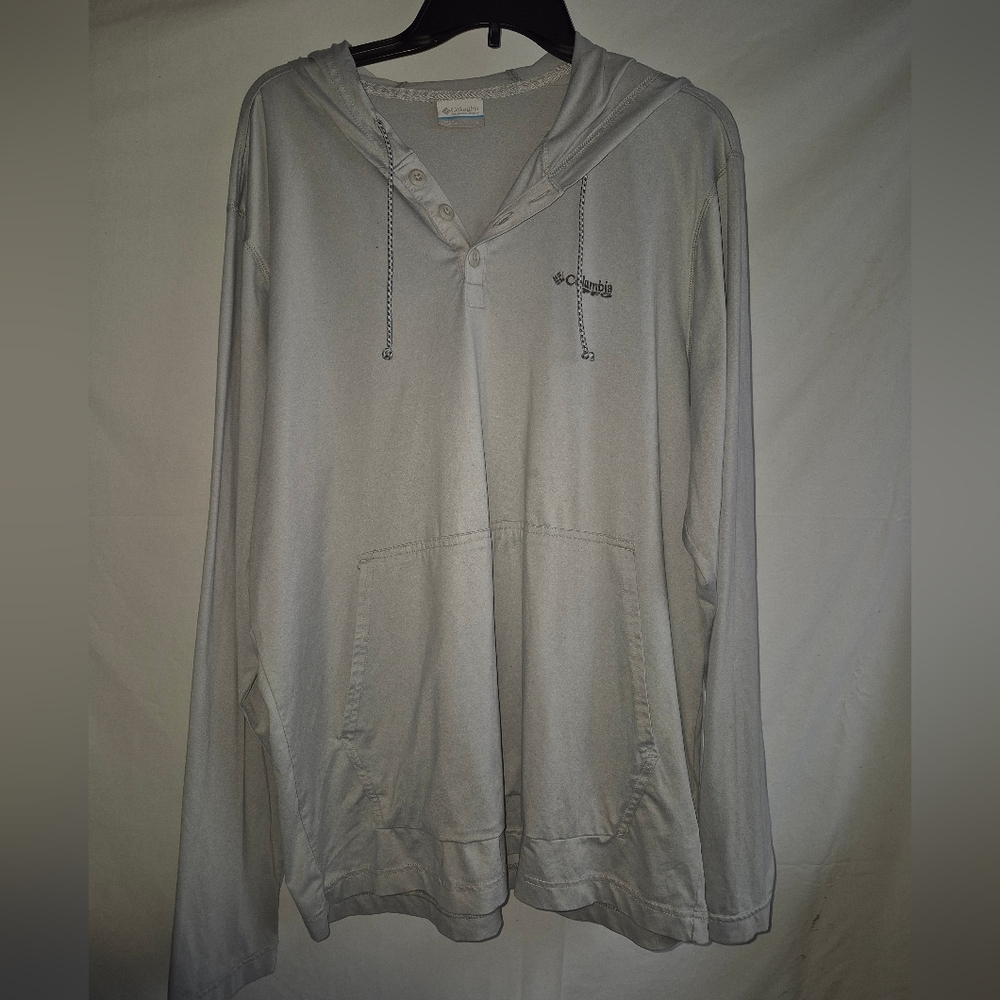 Columbia PFG Hoodie Gray Mens L